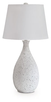Wyattford - Metal Table Lamp - White / Black - R&R Furniture Gallery (Fountain Valley, CA)