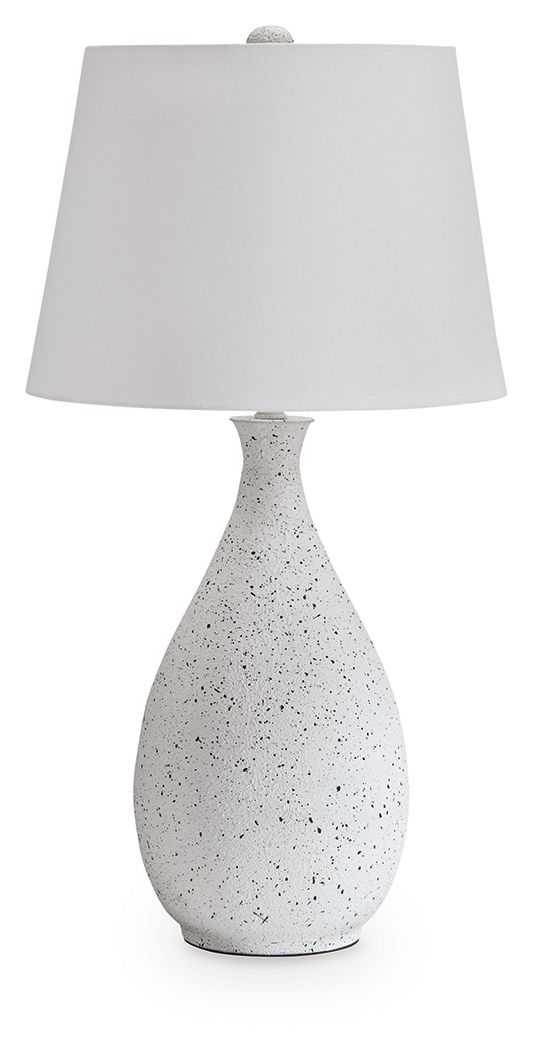 Wyattford - Metal Table Lamp - White / Black - R&R Furniture Gallery (Fountain Valley, CA)