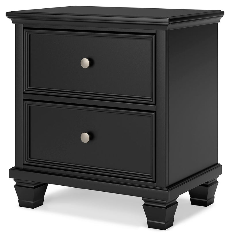 Lanolee - Two Drawer Nightstand - Black - R&R Furniture Gallery (Fountain Valley, CA)