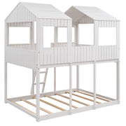 Bunk Bed With Roof, Window, Guardrail, Ladder - R&R Furniture Gallery (Fountain Valley, CA)