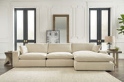 Benchcraft Elyza sectional set with four-piece living room furniture arrangement featuring plush cushions and modern design.