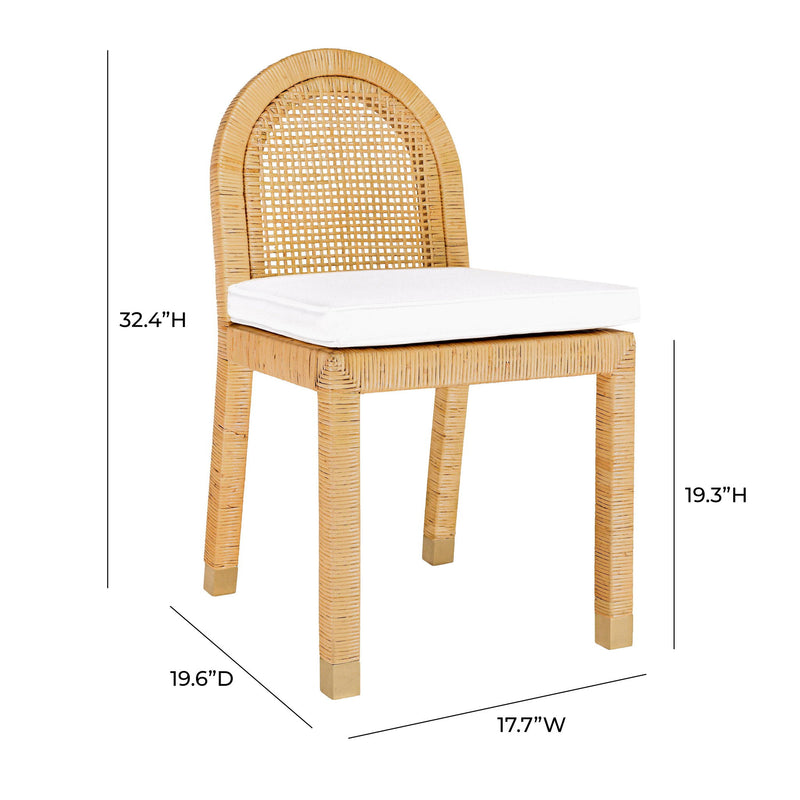 Amara - Rattan Arched Back Dining Chair - Natural - R&R Furniture Gallery (Fountain Valley, CA)