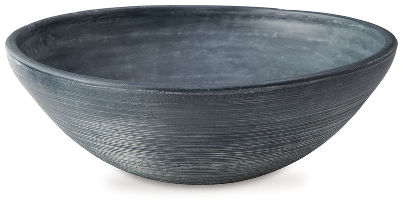 Signature Design by Ashley Meadie bowl from Plates & Bowls collection, featuring a stylish ceramic design with a smooth finish.