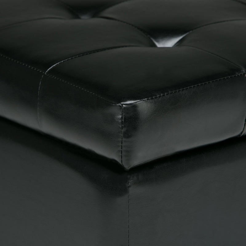 Cosmopolitan - Storage Ottoman - Midnight Black - R&R Furniture Gallery (Fountain Valley, CA)