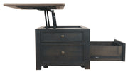 Tyler Creek - Lift Top Cocktail Table - Grayish Brown / Black - R&R Furniture Gallery (Fountain Valley, CA)