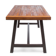 Outdoor Sandblast Finish Acacia Wood Dining Table - R&R Furniture Gallery (Fountain Valley, CA)