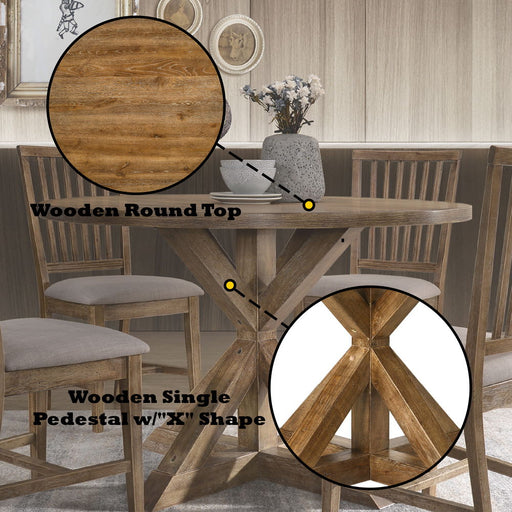 Wallace II - Dining Table - Weathered Oak - R&R Furniture Gallery (Fountain Valley, CA)