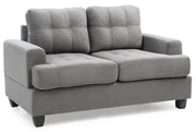 Stylish stationary loveseat for two by Glory Furniture, featuring modern design and comfortable upholstered seating.