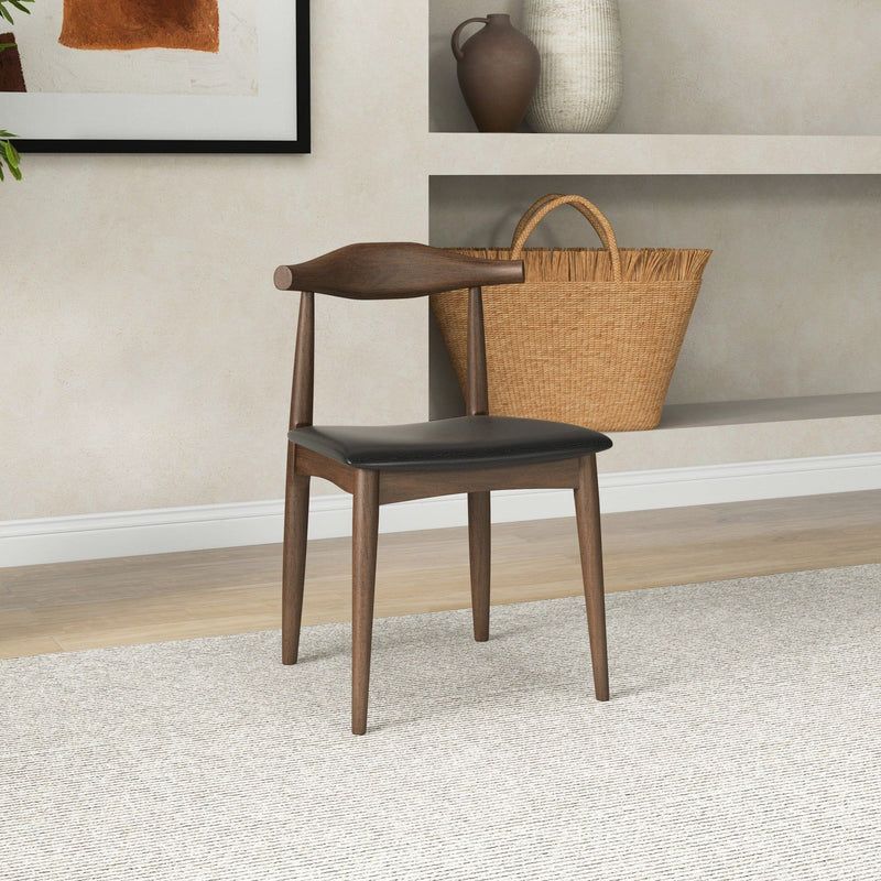 Destiny - Dining Chairs (Set of 2) - Black / Dark Brown - R&R Furniture Gallery (Fountain Valley, CA)