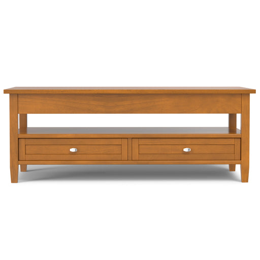 Warm Shaker - Lift Top Coffee Table With Hidden Storage And Lift Top Functionality - Brown - R&R Furniture Gallery (Fountain Valley, CA)