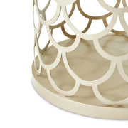 La Marisia - Marble Chairside Table - Creamy Pearl / Champagne - R&R Furniture Gallery (Fountain Valley, CA)