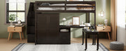 Loft Bed With Stairs, Bookshelf, Drawers, Desk & Wardrobe, Space Saving Multifunctional Furniture - R&R Furniture Gallery (Fountain Valley, CA)