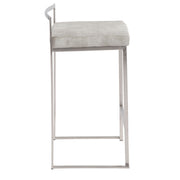 Lumi Source Fuji contemporary stackable counter stool set featuring sleek modern design and wooden seats with metal frames