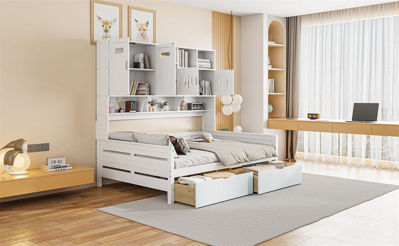 Daybed With All-In-One Cabinet And Shelf - R&R Furniture Gallery (Fountain Valley, CA)