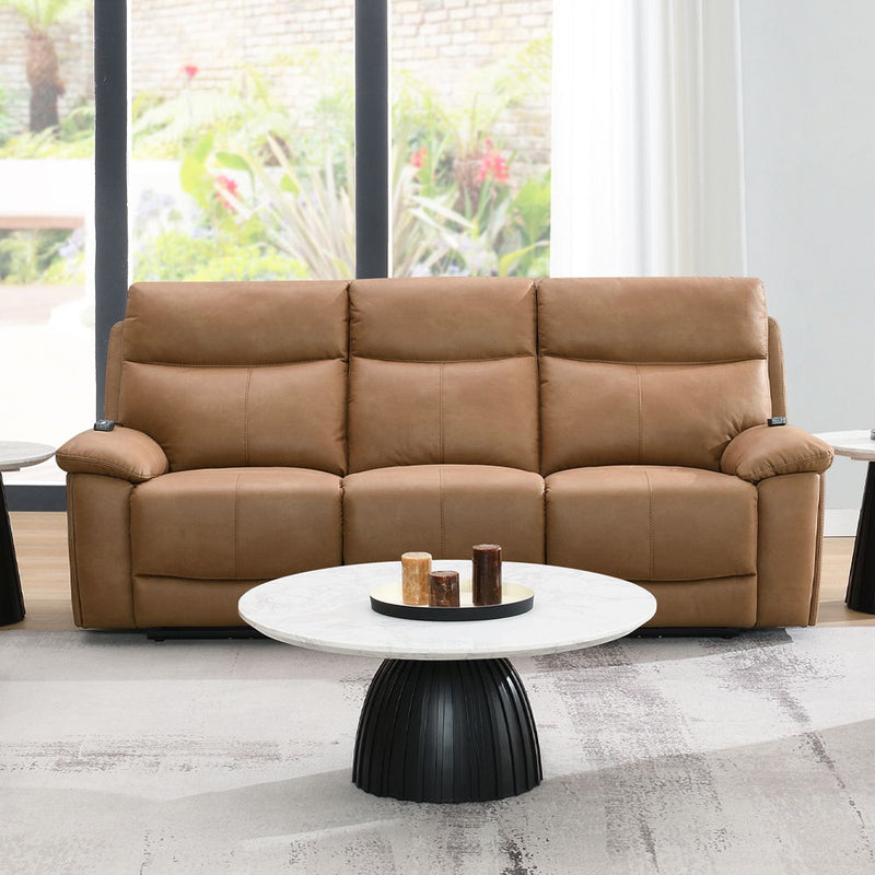 Chavis - Power Motion Sofa With USB & Power Headrest - Brown - R&R Furniture Gallery (Fountain Valley, CA)
