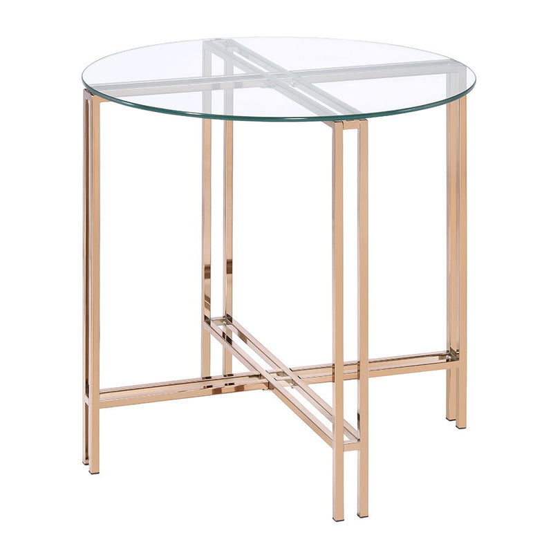 Veises - End Table - Champagne - R&R Furniture Gallery (Fountain Valley, CA)