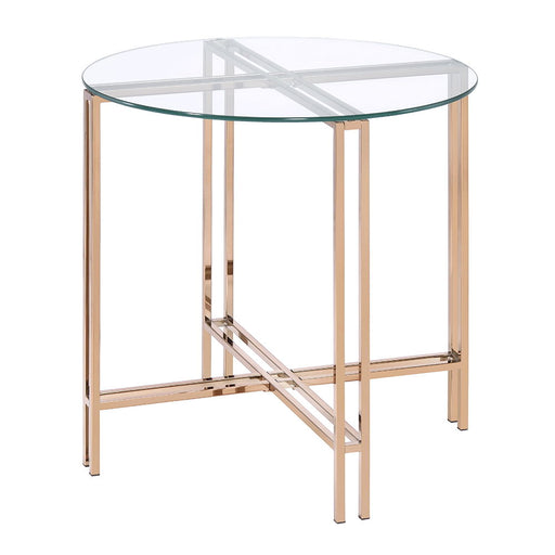 Veises - End Table - Champagne - R&R Furniture Gallery (Fountain Valley, CA)