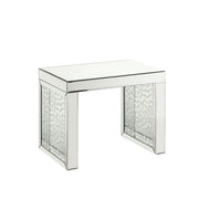Nysa - 20" Accent Table - Mirrored & Faux Crystals Inlay - R&R Furniture Gallery (Fountain Valley, CA)