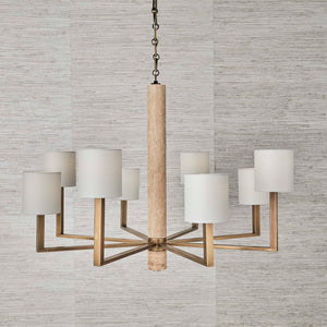 Commune - 8 Light Chandelier - Brass