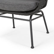 Modern Aesthetic Outdoor Rattan Accent Chair With Metal Legs - R&R Furniture Gallery (Fountain Valley, CA)