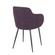 Lumi Source Boyne industrial side chair with metal frame and wooden seat, modern design for dining or office use.