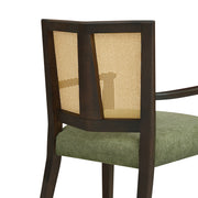 Mid Century Modern Arm Dining Chair Set With Rattan Backrest - R&R Furniture Gallery (Fountain Valley, CA)