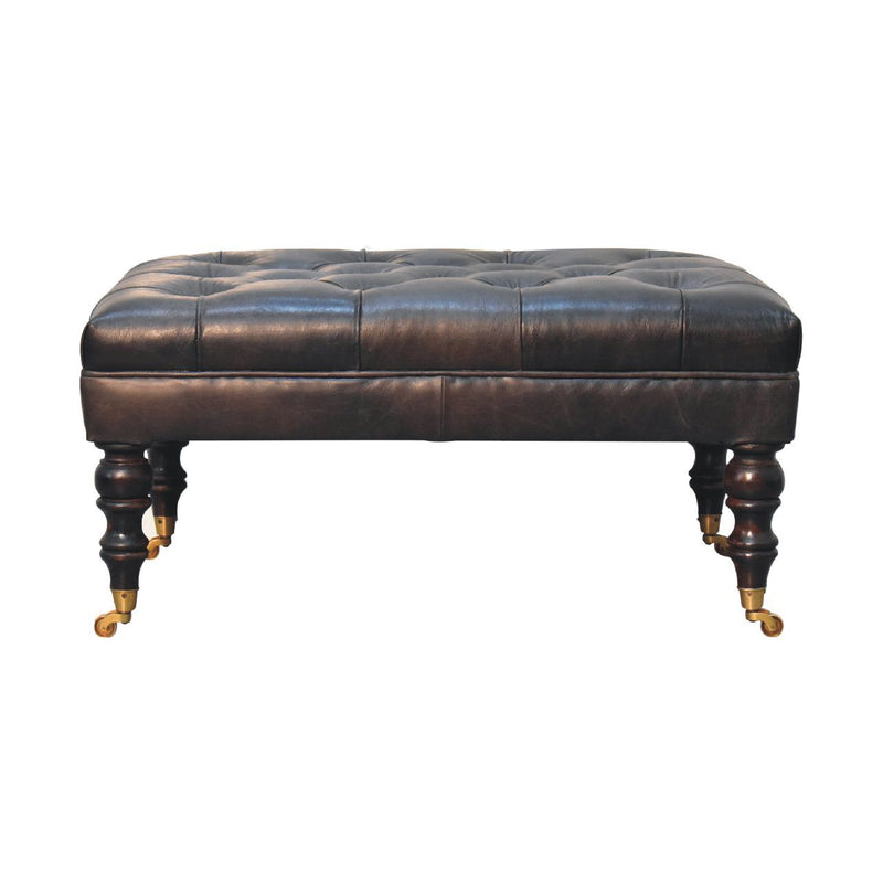 Buffalo - Ottoman With Castor Legs - R&R Furniture Gallery (Fountain Valley, CA)