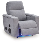 Pineland - Glider Power Recliner With Audio System - Pewter - R&R Furniture Gallery (Fountain Valley, CA)