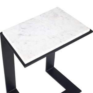 Kenora - Marble Accent Table - White