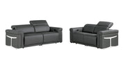 1126 - Top Grain Power Reclining Italian Leather Living Room Set - R&R Furniture Gallery (Fountain Valley, CA)