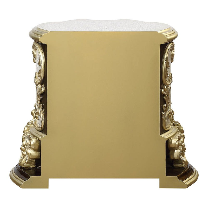 Desiderius - Nightstand - Antique Gold & Hand Painted Brown - R&R Furniture Gallery (Fountain Valley, CA)