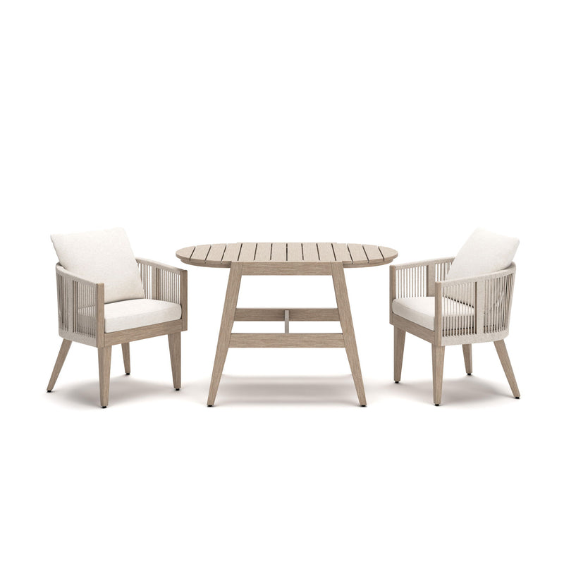 Ivory Vine - Chairs With Cushion / Table Set (Set of 3) - Beige