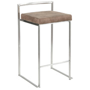 Lumi Source Fuji contemporary elegant stackable counter stool set with sleek design and wooden seats for modern dining spaces