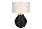 Lighting, Table Lamp, Concrete, Contemporary - Black / Cream - R&R Furniture Gallery (Fountain Valley, CA)