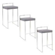 Lumi Source Fuji contemporary stackable counter stool with elegant design and sleek modern style, perfect for kitchen or bar area.