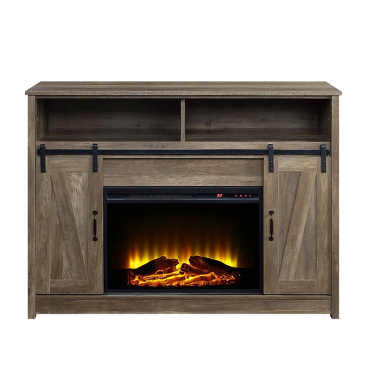 Tobias - 38" Fireplace - Rustic Oak - R&R Furniture Gallery (Fountain Valley, CA)