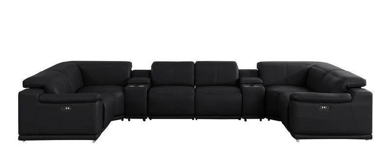 2679 - 8-Piece U-Shaped Power Reclining Sectional In Genuine Leather (2 Recliners)