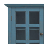 Handcrafted Acadian medium storage cabinet by Simpli-Home, accent furniture with wooden doors and a versatile design.