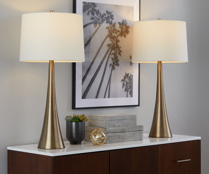 Lumi Source Diana contemporary table lamp set with two modern lamps featuring sleek design and neutral finishes.