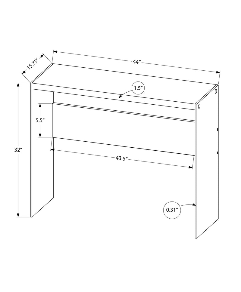 Accent Console Table For Entryway, Glossy Spacious Surface - R&R Furniture Gallery (Fountain Valley, CA)