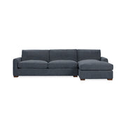 Classic Home Coburn chaise sofa from stationary sectional set, featuring plush fabric and modern design for comfortable seating.