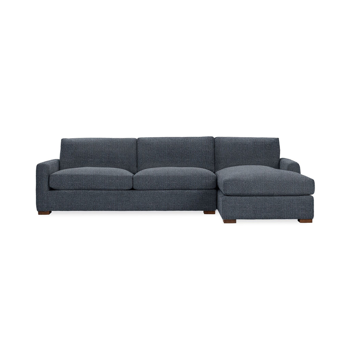 Classic Home Coburn chaise sofa from stationary sectional set, featuring plush fabric and modern design for comfortable seating.