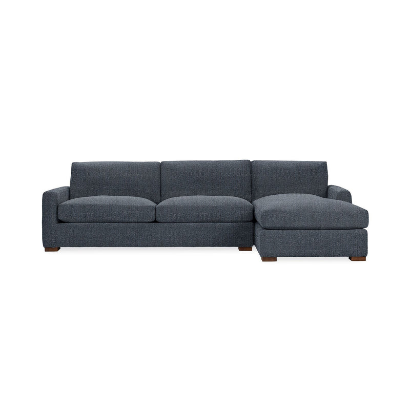 Classic Home Coburn chaise sofa from stationary sectional set, featuring plush fabric and modern design for comfortable seating.