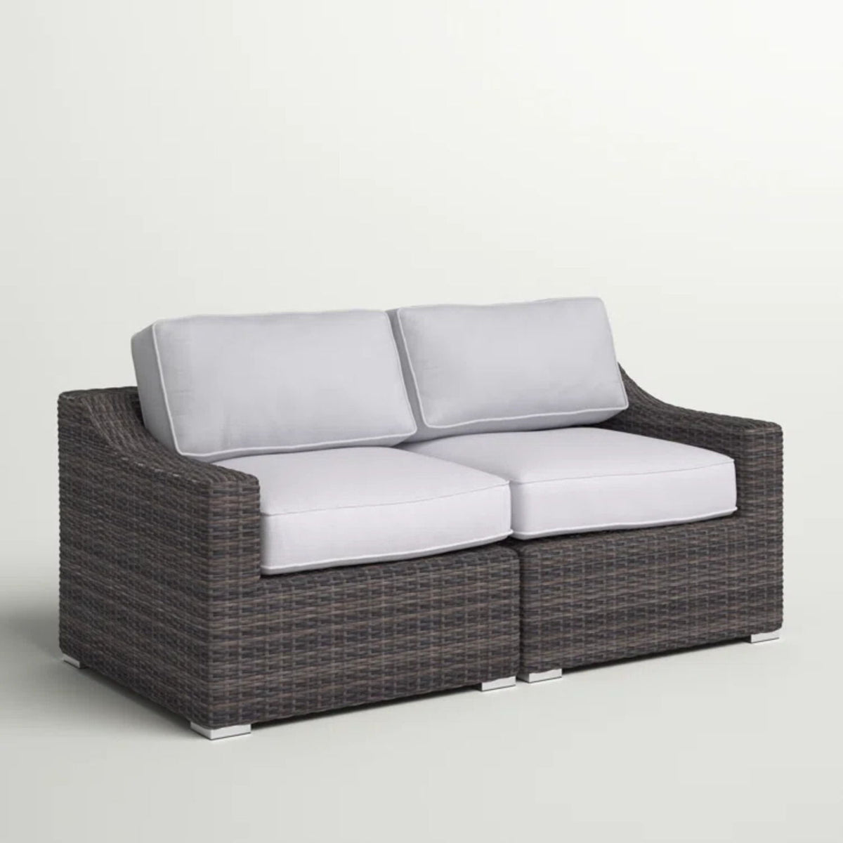 Chic Wide Outdoor Loveseat With Cushions