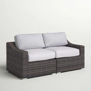 Chic Wide Outdoor Loveseat With Cushions - R&R Furniture Gallery (Fountain Valley, CA)