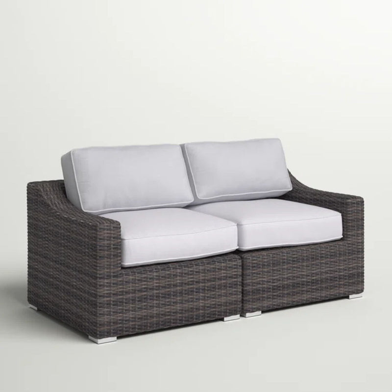 Chic Wide Outdoor Loveseat With Cushions - R&R Furniture Gallery (Fountain Valley, CA)