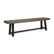 Noble House Cloud outdoor bench with acacia wood frame and slat panel design, suitable for garden or patio seating.