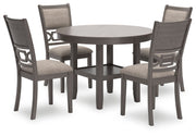 Wrenning - Dining Room Table Set (Set of 5) - Gray - R&R Furniture Gallery (Fountain Valley, CA)