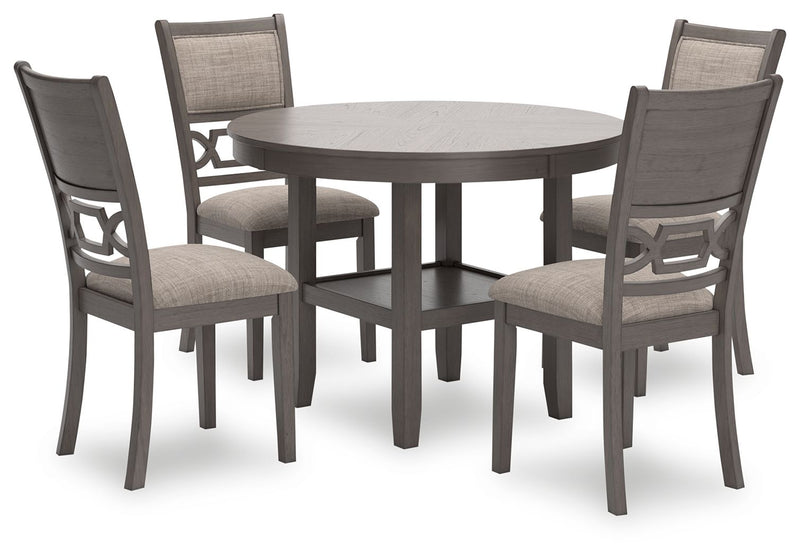 Wrenning - Dining Room Table Set (Set of 5) - Gray - R&R Furniture Gallery (Fountain Valley, CA)