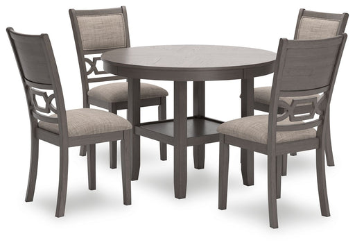 Wrenning - Dining Room Table Set (Set of 5) - Gray - R&R Furniture Gallery (Fountain Valley, CA)